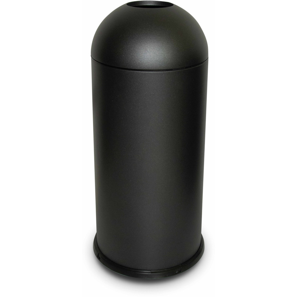 Poubelle design noire ronde 68 litres avec ouverture dôme