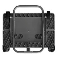 Poubelle cuisine inox 90L avec pédale et support sac mobile vue profil