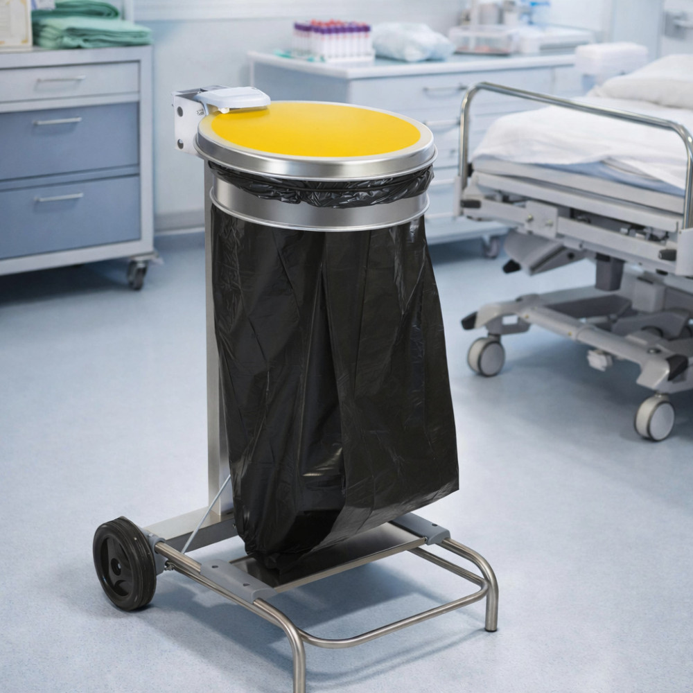 Distributeur De Sacs Poubelles Mural - Installation Facile Sans Perçage, Bleu Foncé, Grande Capacité, Pour Cuisine Ou Rangement