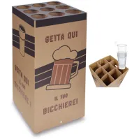 Collecteur de verre carton 38x80 cm ouverture 10 5 cm lot 4