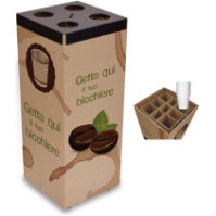 Collecteur poubelle carton 70 cm pour tasses café recyclables