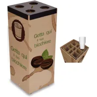 Collecteur poubelle carton 70 cm pour tasses café recyclables