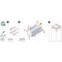 Collecteur tasse carton recyclé profil ouverture 7 5 cm lot 4