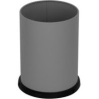 Poubelle grise 15 litres acier avec bac imperméable bureau