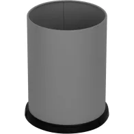 Poubelle grise 15 litres acier avec bac imperméable bureau