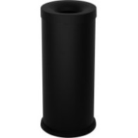 Poubelle antifeu noire 25 litres vue de face acier robuste