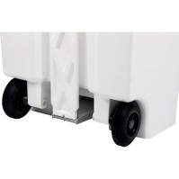 Conteneur mobile 70L blanc pédale roues tri sélectif