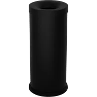 Poubelle antifeu 65 litres noire vue de face acier robuste