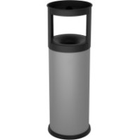 Corbeille cendrier à sable anti-feu grise 25 litres acier