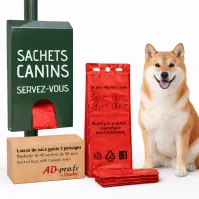 Sacs gants rouges Animo Concept 20 5x35 5 cm propreté canine