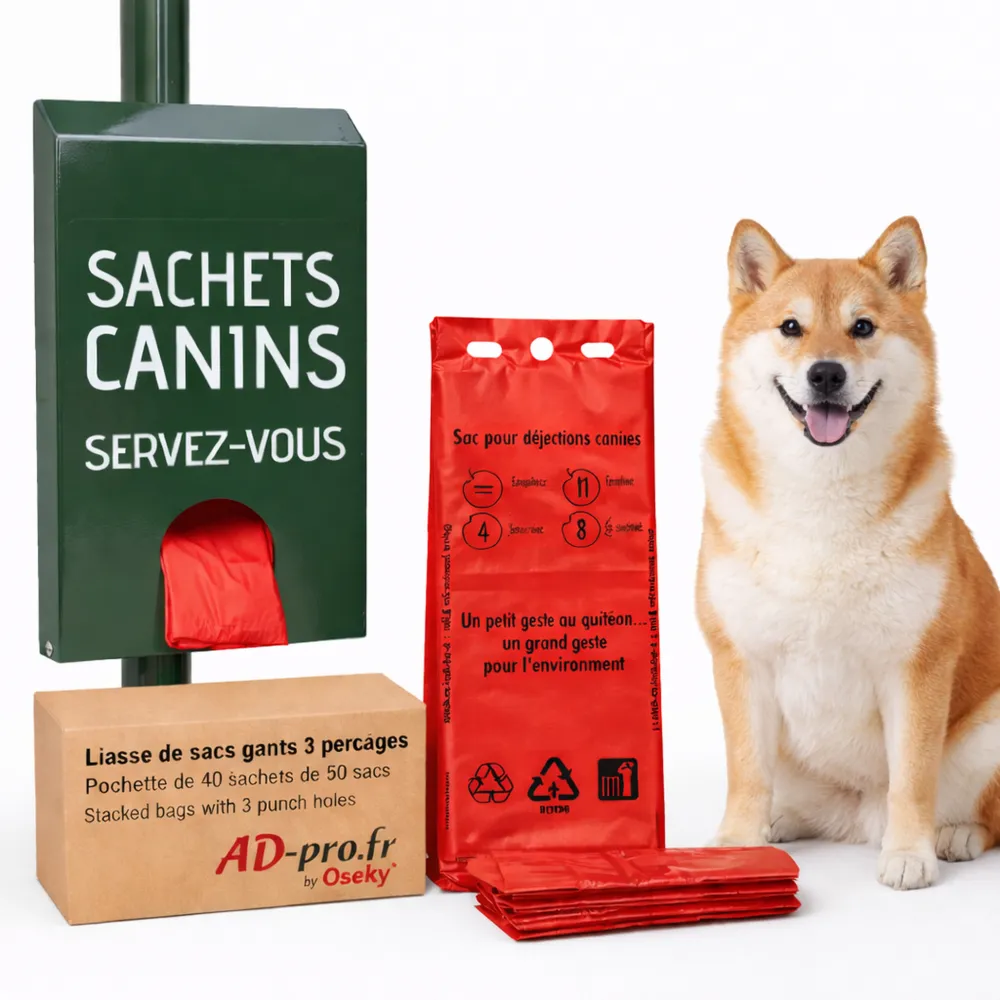Sacs gants rouges Animo Concept 20 5x35 5 cm propreté canine
