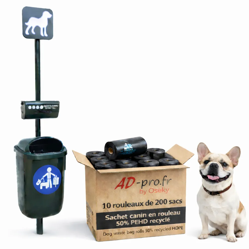 Rouleaux sacs canin Animo Concept 32x20 5 cm résistants écologique