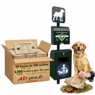 Sachet papier biodégradable Animo Concept 20x20 cm pour propreté canine