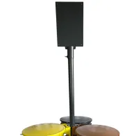 Panneau affichage A4 vertical gris pour supports sacs-poubelles