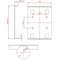 Fixation en acier galvanisé pour poteau Ø60 mm support sacs-poubelles Guéry
