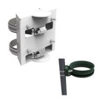 Fixation galvanisée pour poteau supports sacs-poubelles Guéry diamètre variable