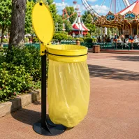 Sac-poubelle 110L jaune translucide recyclé Guéry 200 unités