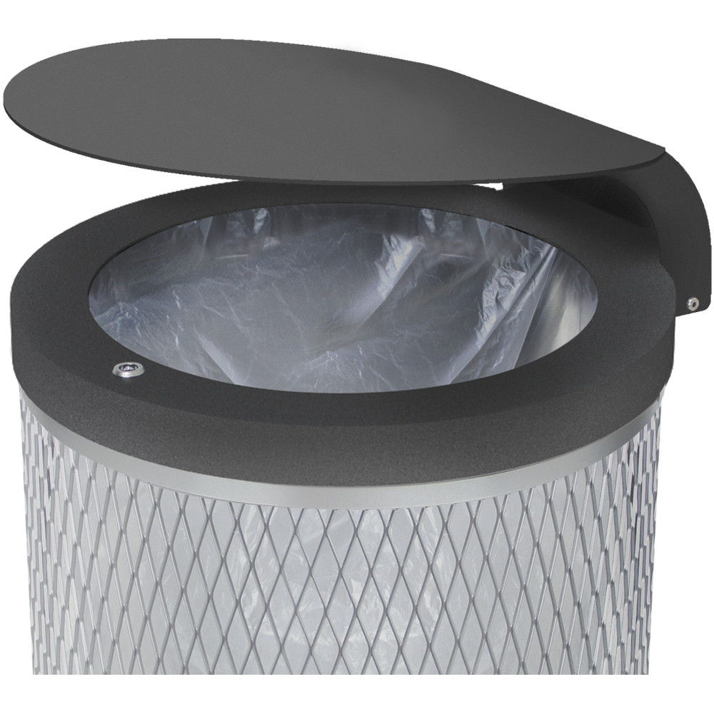 Corbeille Marseille circulaire 120L avec toit Corbeille Marseille circulaire 120L avec toit