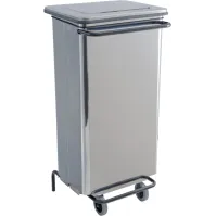 Containeur mobile a pédale à porte amovible