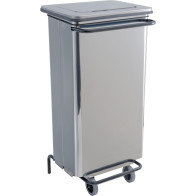 Containeur mobile a pédale à porte amovible