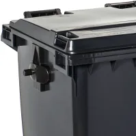 Poubelle plastique à roulette 1100 litres jaune