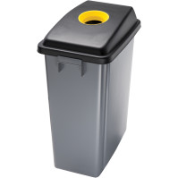 Poubelle tri sélective ouverture ronde 60 litres jaune