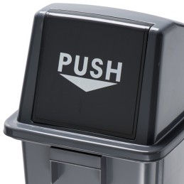Couvercle de poubelle tri sélective ouverture frontale battante « push »