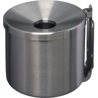 Cendrier mural rond 2 litres inox brossé