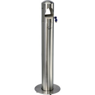 Cendrier colonne inox brossé 4 litres