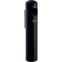 Cendrier colonne murale inox noir anti-vandalisme 5 litres