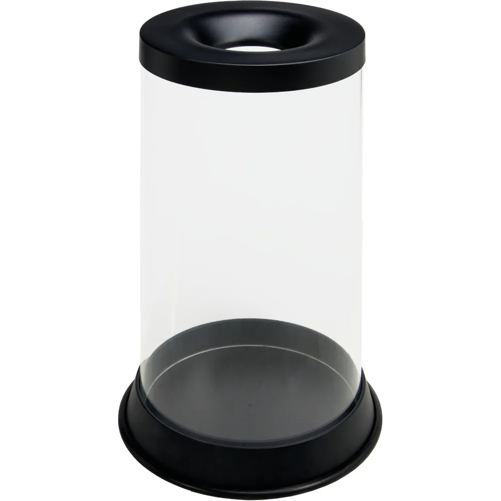 Corbeille anti-feu transparente sécurité tri efficace