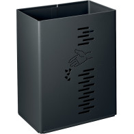 Corbeille rectangulaire murale de parcs et rues 24 litres