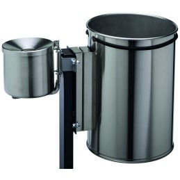 Fixation cendrier 0,5 et 2 litres pour corbeille rectangulaire et cylindrique