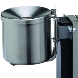 Fixation cendrier 0,5 et 2 litres pour corbeille rectangulaire et cylindrique