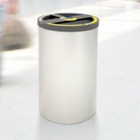 Corbeille cylindrique multi-déchets 120 ou 180 litres design