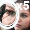 Miroir agandissant X 5 avec Led